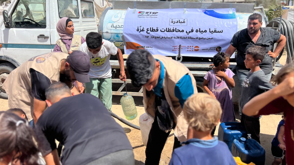 SDF implements a water distribution intervention in the Gaza Strip